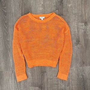 Calvin Klein Bold Orange Mesh Sweater